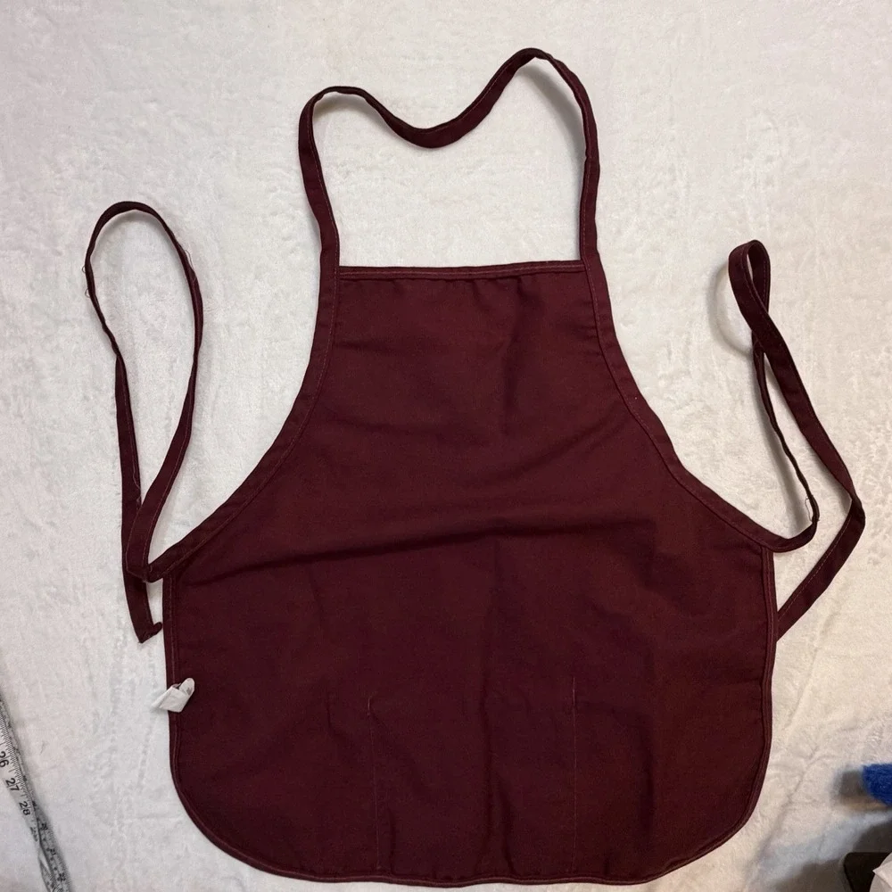 Omaha Steaks Bib Apron One Size Adult Bar Kitchen Barbecue Grill BBQ Maroon USA